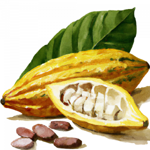 Kakaofrucht Zeichnung